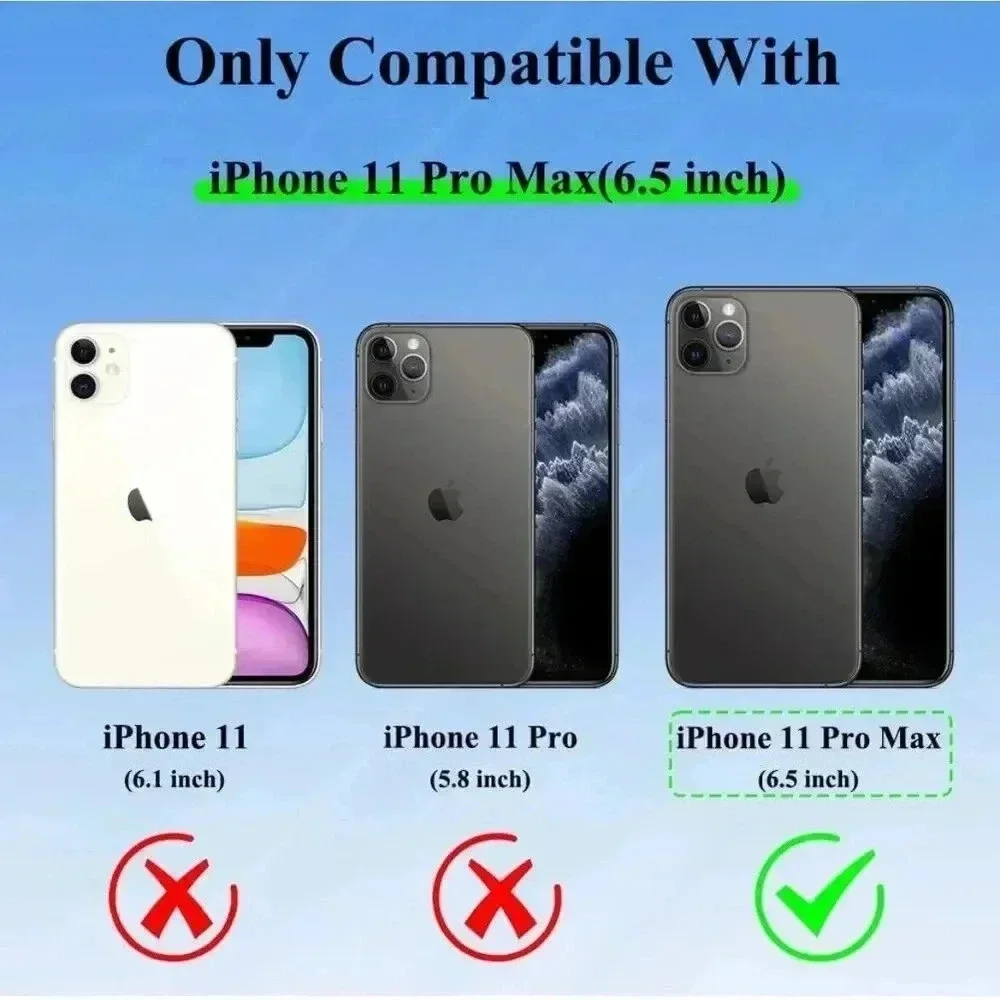 Butterfly Magsafe Case for iPhone 11 Pro‎ Max with Screen Protector Black